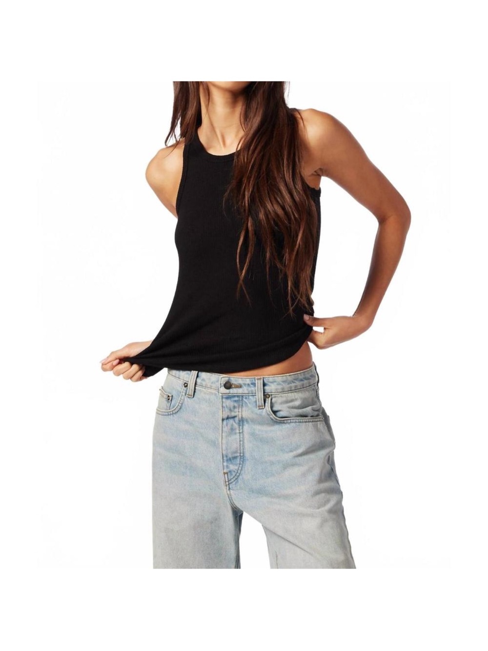 SABLYN jameela racerback tank in black, size XS
